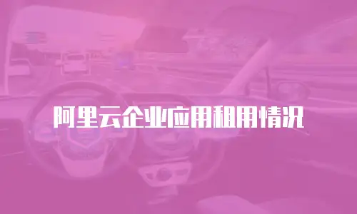 阿里云企业应用租用情况