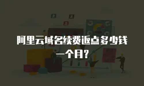 阿里云域名续费返点多少钱一个月？