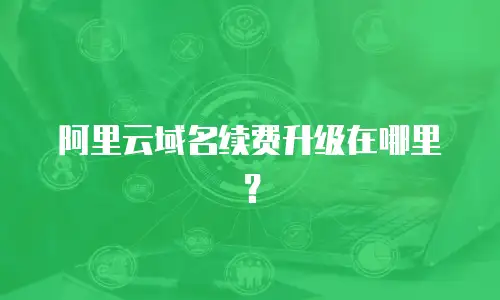 阿里云域名续费升级在哪里？