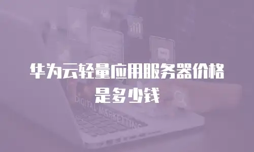 华为云轻量应用服务器价格是多少钱