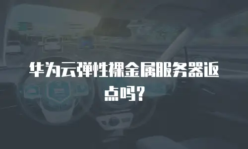 华为云弹性裸金属服务器返点吗？