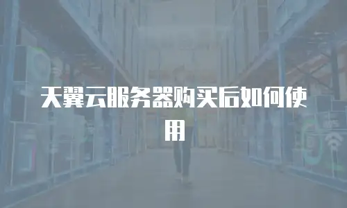 天翼云服务器购买后如何使用