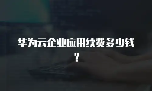 华为云企业应用续费多少钱？