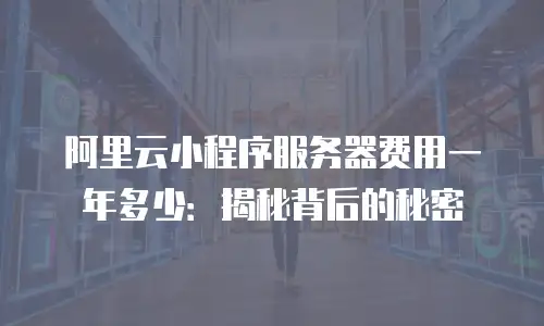阿里云小程序服务器费用一年多少：揭秘背后的秘密