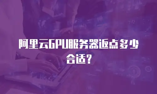 阿里云GPU服务器返点多少合适？