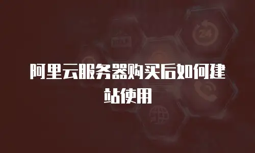 阿里云服务器购买后如何建站使用