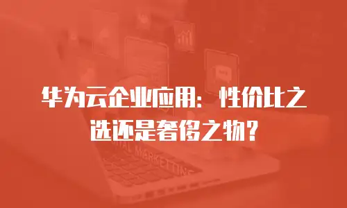 华为云企业应用：性价比之选还是奢侈之物？