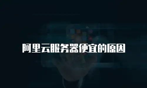 阿里云服务器便宜的原因