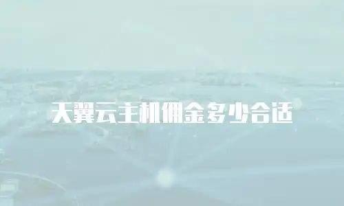 天翼云主机佣金多少合适