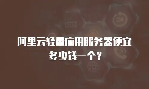 阿里云轻量应用服务器便宜多少钱一个？