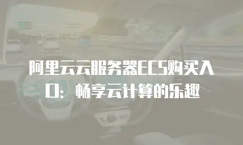 阿里云云服务器ECS购买入口：畅享云计算的乐趣