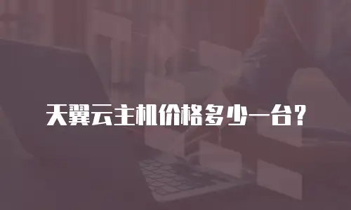 天翼云主机价格多少一台？