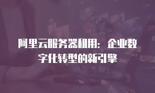 阿里云服务器租用：企业数字化转型的新引擎