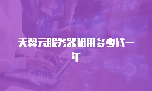 天翼云服务器租用多少钱一年