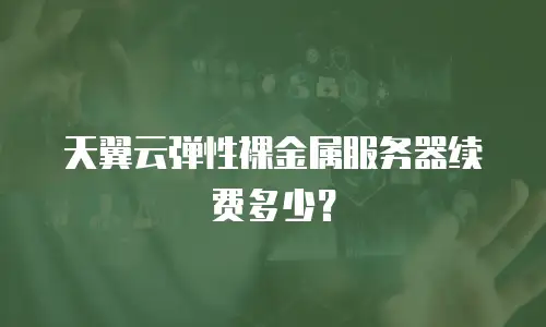 天翼云弹性裸金属服务器续费多少？