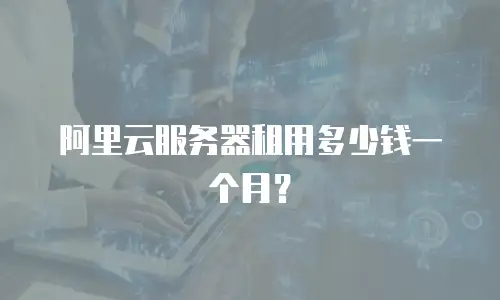 阿里云服务器租用多少钱一个月？