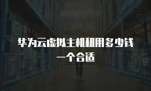 华为云虚拟主机租用多少钱一个合适