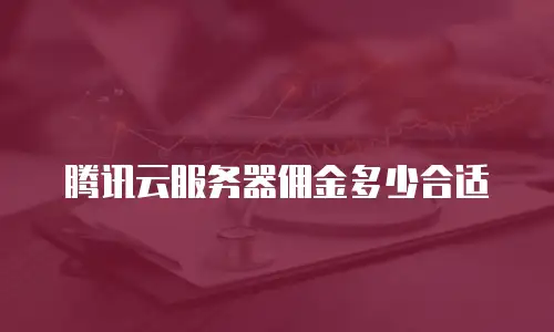 腾讯云服务器佣金多少合适