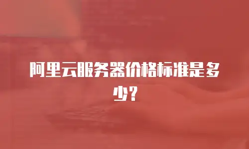 阿里云服务器价格标准是多少？