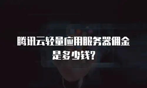 腾讯云轻量应用服务器佣金是多少钱？