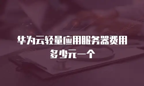 华为云轻量应用服务器费用多少元一个
