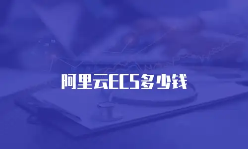 阿里云ECS多少钱