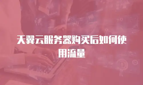 天翼云服务器购买后如何使用流量