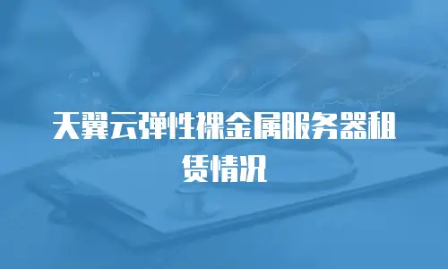 天翼云弹性裸金属服务器租赁情况