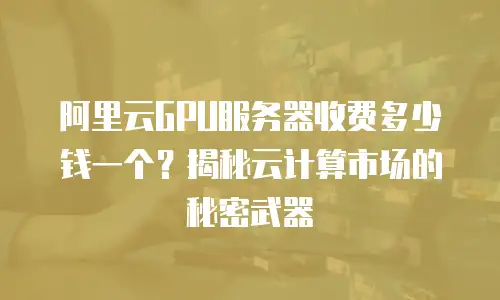 阿里云GPU服务器收费多少钱一个？揭秘云计算市场的秘密武器