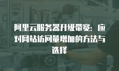 阿里云服务器升级带宽：应对网站访问量增加的方法与选择