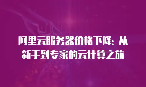 阿里云服务器价格下降: 从新手到专家的云计算之旅