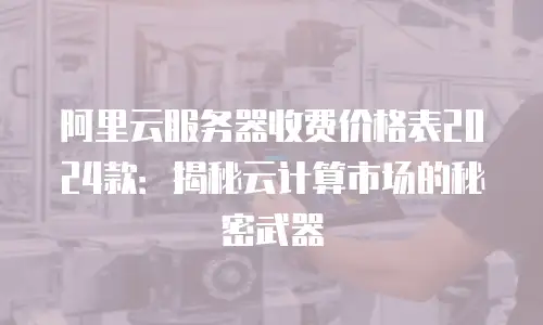 阿里云服务器收费价格表2024款：揭秘云计算市场的秘密武器