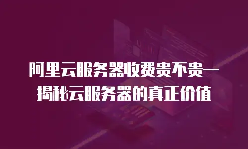 阿里云服务器收费贵不贵—揭秘云服务器的真正价值