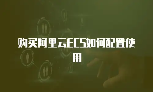 购买阿里云ECS如何配置使用