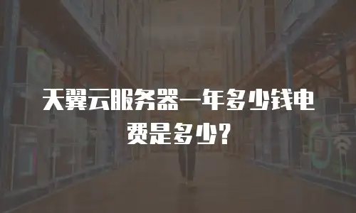天翼云服务器一年多少钱电费是多少？