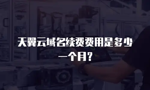 天翼云域名续费费用是多少一个月？