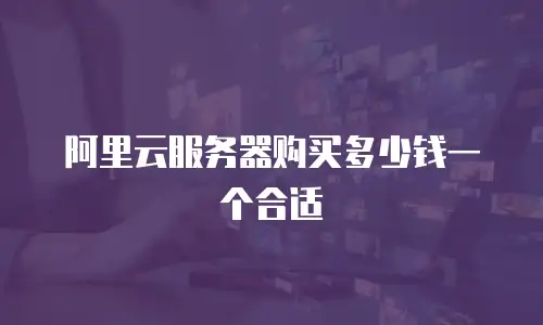 阿里云服务器购买多少钱一个合适