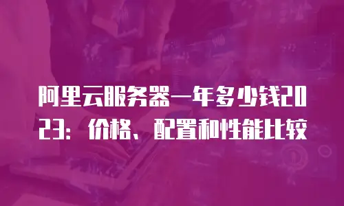 阿里云服务器一年多少钱2023：价格、配置和性能比较