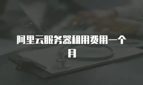 阿里云服务器租用费用一个月