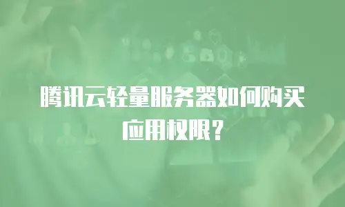 腾讯云轻量服务器如何购买应用权限？