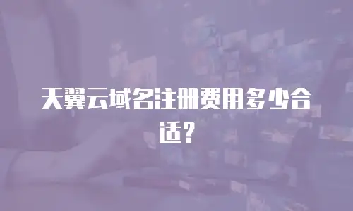 天翼云域名注册费用多少合适？