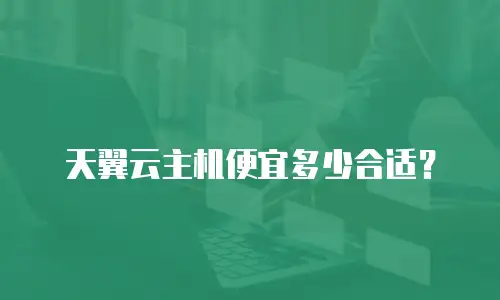 天翼云主机便宜多少合适？