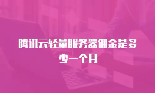 腾讯云轻量服务器佣金是多少一个月