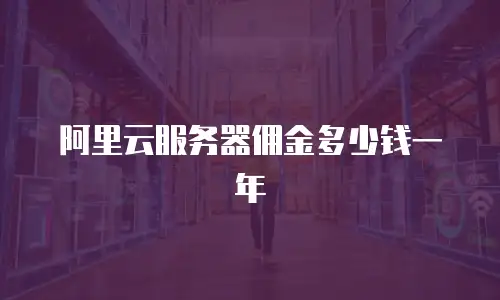 阿里云服务器佣金多少钱一年