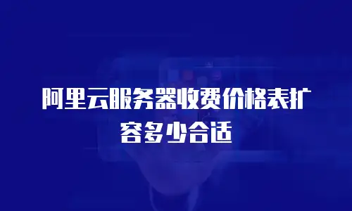 阿里云服务器收费价格表扩容多少合适