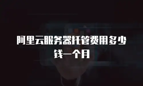 阿里云服务器托管费用多少钱一个月