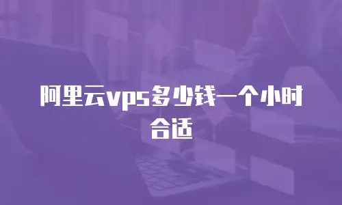 阿里云vps多少钱一个小时合适