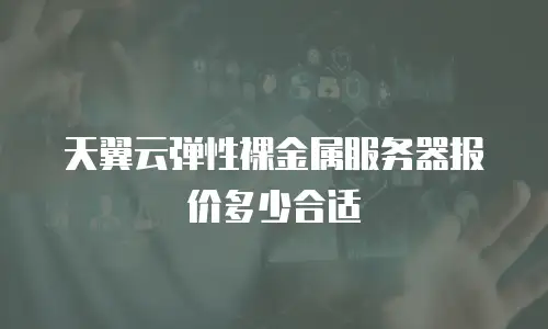 天翼云弹性裸金属服务器报价多少合适