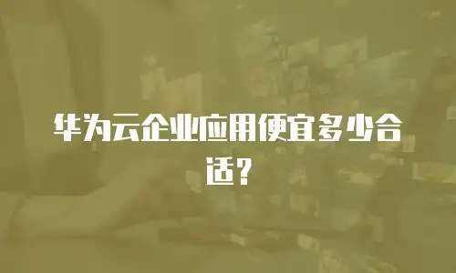 华为云企业应用便宜多少合适？