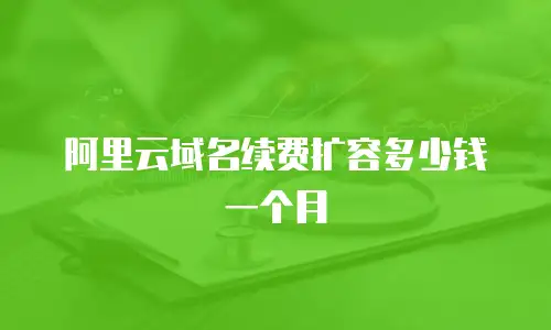 阿里云域名续费扩容多少钱一个月